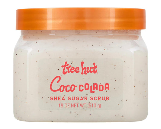 Tree Hut Coco Colada Shea Sugar Scrub, Exfoliating & Hydrating Body Scrub with Shea Butter & Essential Oils, Smooth & Soften Skin, 18 oz