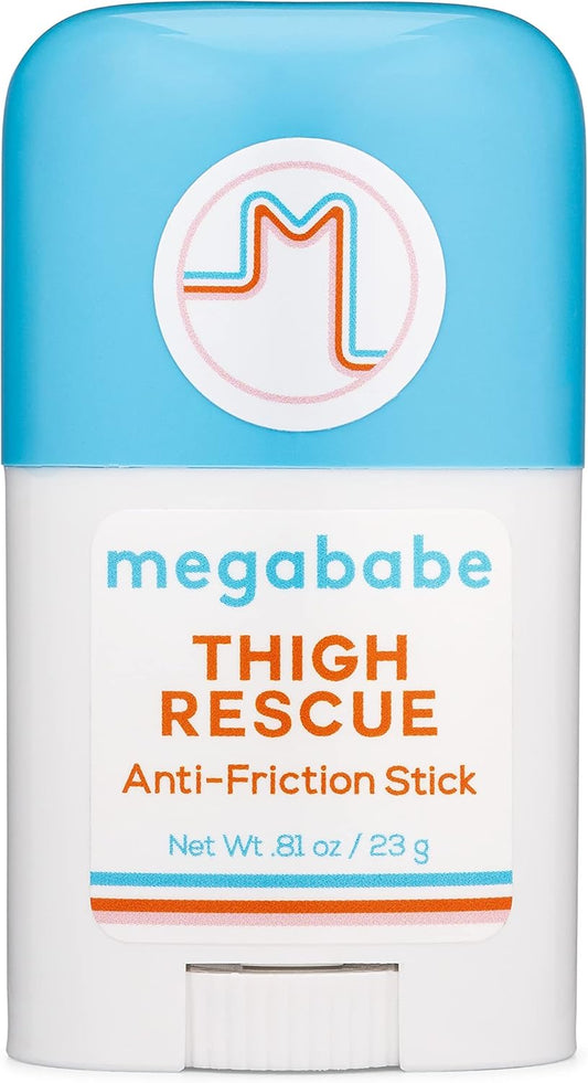 Megababe Thigh Rescue Anti-Chafe Stick Mini | Travel size, great for on-the-go | Prevents skin chafe & irritation | Thighs, arms, bra-lines & more