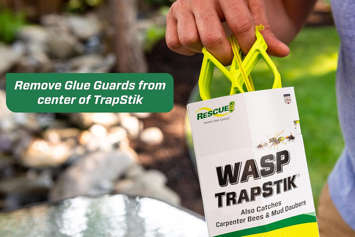 RESCUE! VisiLure® TrapStik for Wasps, Mud Daubers, Carpenter Bees – 2 Pack