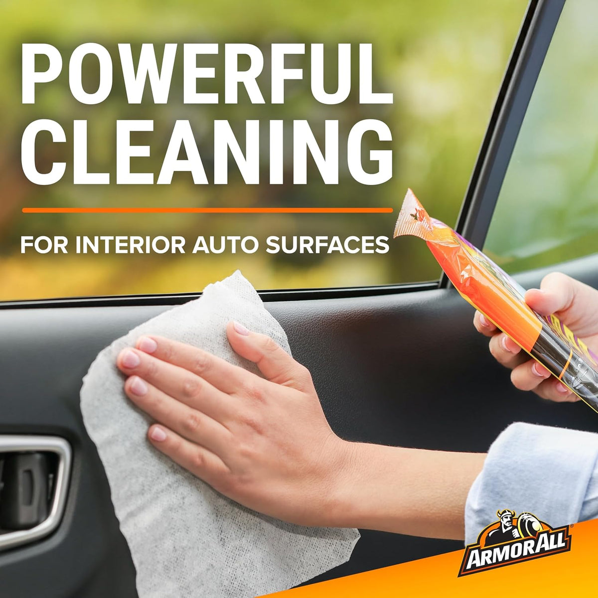 Armor All Car Interior Cleaner Wipes, Interior Cleaning Wipes for Cars, Trucks, Motorcycles, 60 Each