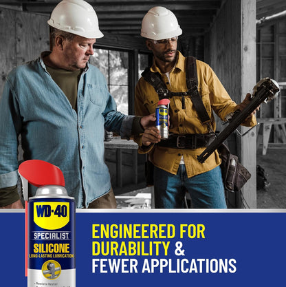 WD-40 Specialist Silicone Lubricant with SMART STRAW SPRAYS 2 WAYS, 11 OZ